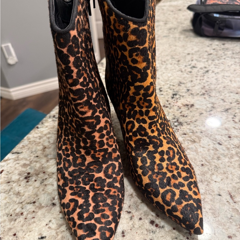 Leopard Print Ankle Boots